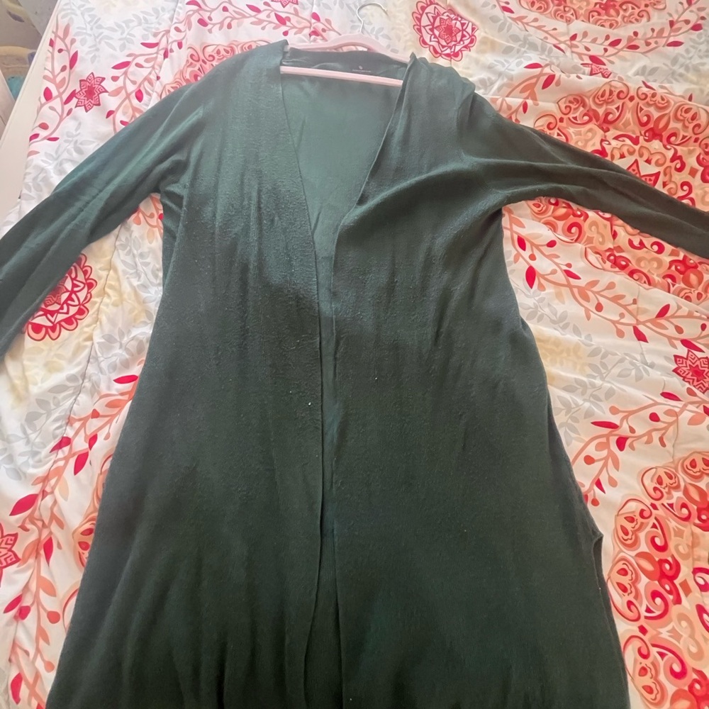 GEMTLY WORM Worthington Forest Green Long Cardigan - Size M